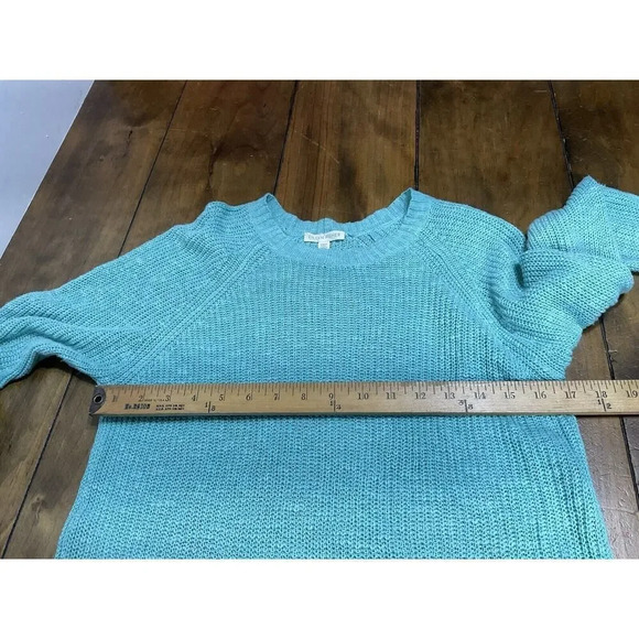 Eileen Fisher Dress Women's Small Green Knit Organic Linen Blend Long Sleeve - Picture 4 of 7